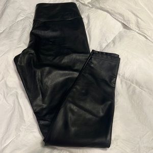 Athleta black Faux leather leggings